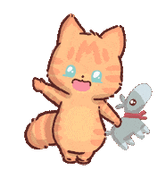 Cat Hello Sticker