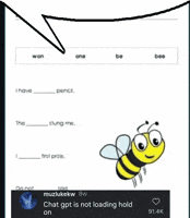 Bee Speechbubble GIF