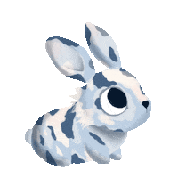 Rosalindine illustration rabbit hmmm musli Sticker