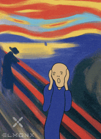 Scared Edvard Munch GIF by ElmonX