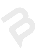 bergholz-media logo white b speechbubble Sticker