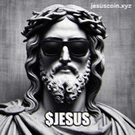 JesusCoin sunglasses jesus cryptocurrency cross GIF