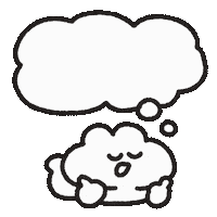 Thinking 吹き出し Sticker by おめがちゃん