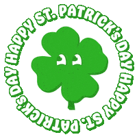 St Patricks Day Flower Sticker