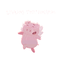 Happy Living The Dream Sticker by PositivelyPigasus