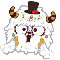 scared day of the dead Sticker by Matucha