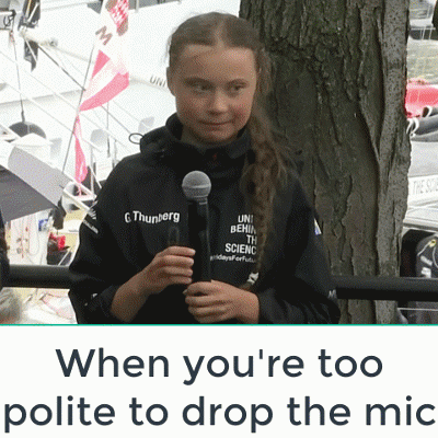 Greta Thunberg Mic GIF