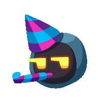 Happy Birthday Party Sticker by Om Nom