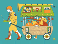 idonoinoseitai music festival 楽しい cute obake GIF