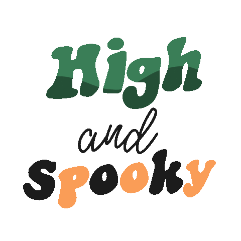 High And Spooky Sticker by GrowMija