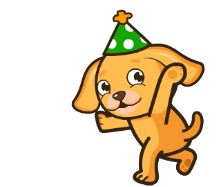 Happy Party Animal Sticker by KingPuppy