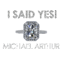 I Said Yes Engagement Ring Sticker by Michael Arthur