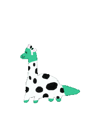 Dinosaur Cow Sticker