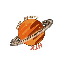 htxcoffeeclub coffee spinning planet houston Sticker