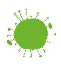 jackjohnbrown green coronavirus corona covid19 Sticker