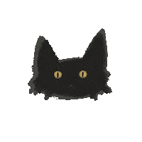 studiopapercat cat black tired yellow Sticker