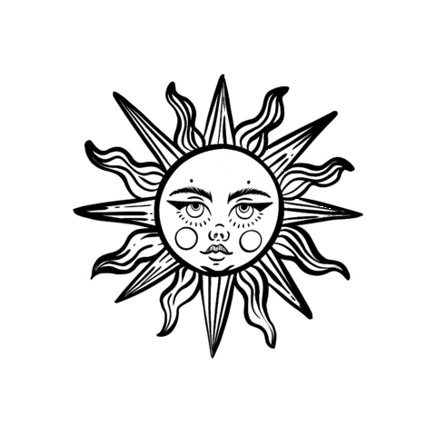 ladanidisena giphygifmaker sun moon sunny Sticker