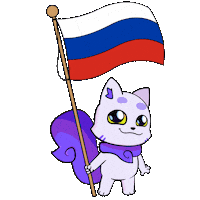 Russian Flag Sticker by Lucky Kat Studios