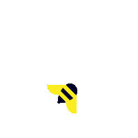 Wizbii logo fly bee jaune Sticker