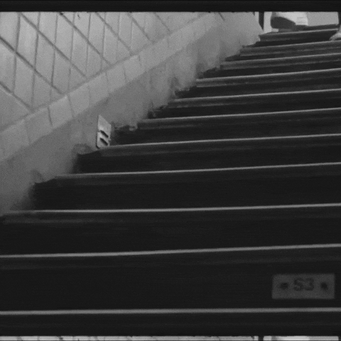 Going Down Stairs GIF by Dora Jar