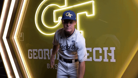 Georgia Tech Baseball GIF by Georgia Tech Yellow Jackets