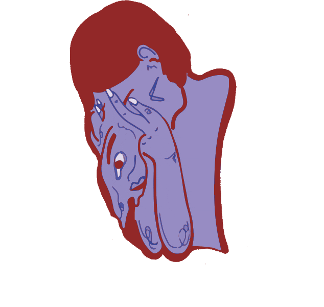 Anxiety Melting Sticker by violeta.exa
