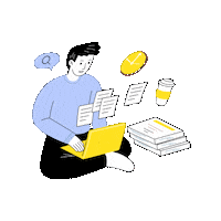 ParamiU coffee university study student Sticker