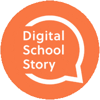 digischoolstory logo orange weiß dss Sticker