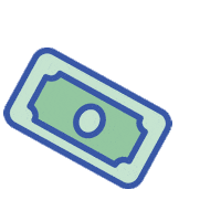 money cash STICKER by Bow & Drape