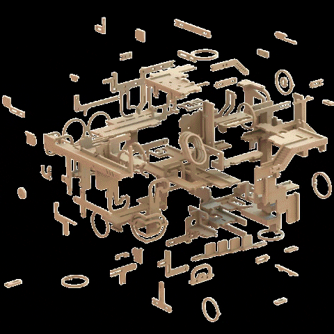 Intrism giphygifmaker puzzle 3dpuzzle intrism GIF