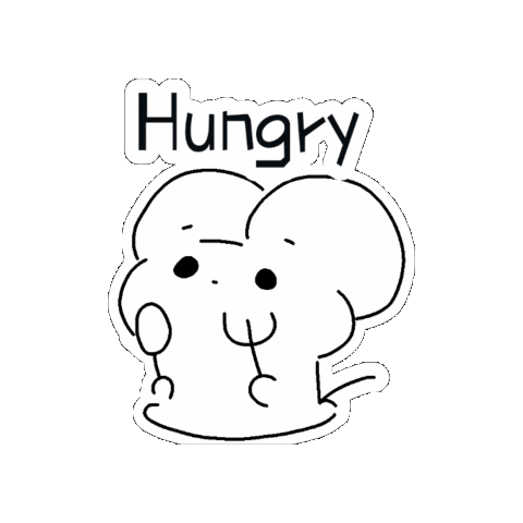 Hungry Lunchtime Sticker