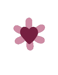 rosesland love heart pink flower Sticker