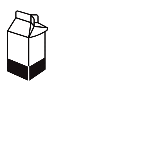 kolamsusustudio black and white milk pack animated logo Sticker