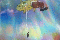 Fire Spongebob GIF