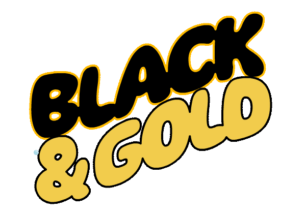 Black And Gold College Sticker by Towson University