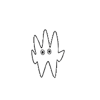 Happy 白 Sticker