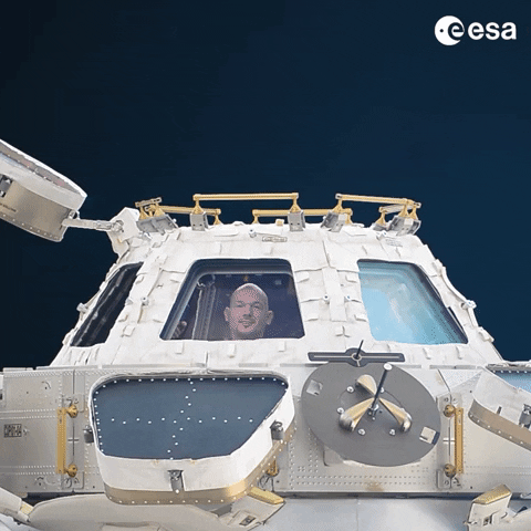 International Space Station Hello GIF by European Space Agency - ESA