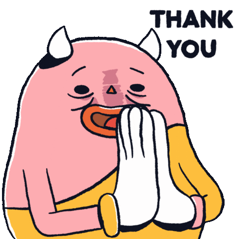 Art Thank You Sticker by Monkiddo