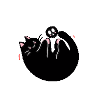 Black Cat Halloween Sticker