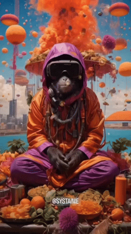 Monkey Geek GIF by systaime