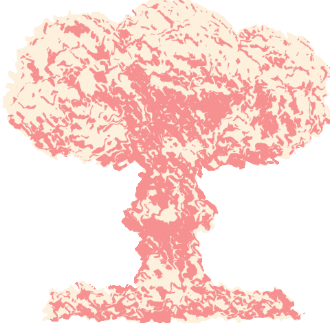Boom Mushroom Cloud Sticker by Dutch Tulips