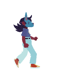 Walk Personaje Sticker by Taller del Chucho
