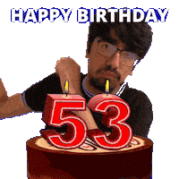 53 Years Old Sticker