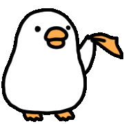 Weishasha hello wave goodbye duck Sticker