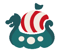 Viking Ship Max Sticker by Maxomorra