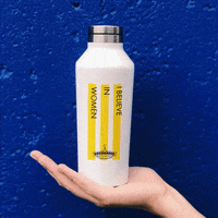 Dressember water bottle corkcicle dressember GIF