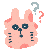 Bunny Question Sticker by Poca Poca Studio