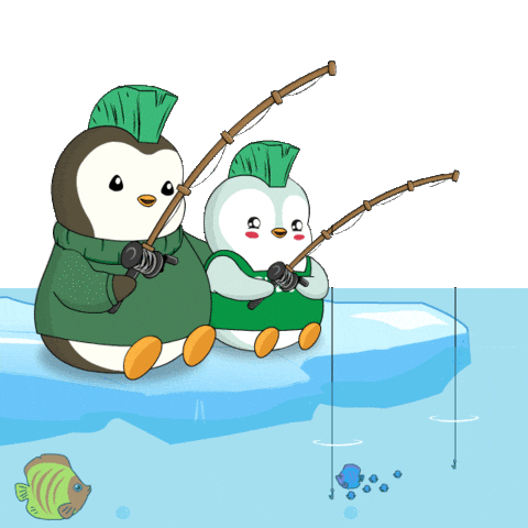 Father And Son Fish Sticker by Pudgy Penguins