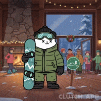 Snowboarding Snow Day GIF by Kanpai Pandas