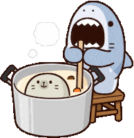 arimoha cooking shark 料理 サメ Sticker